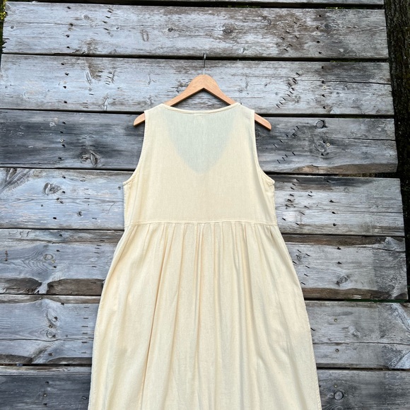 Huarache Cotton Butter Yellow Summer Maxi Dress Women’s Size Small - Picture 6 of 6